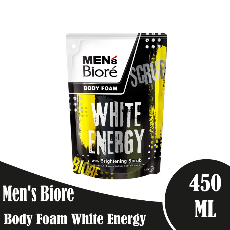 Men's Biore Body Foam White Energy Refill 450 ml