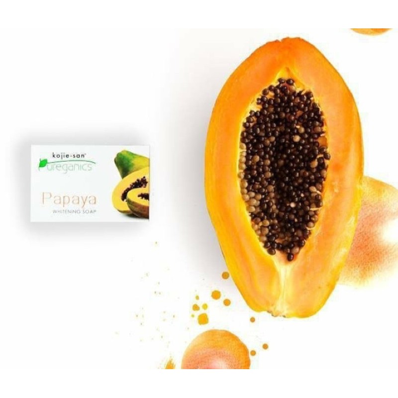 `ღ´ PHINKL `ღ´ 𝓴𝓸𝓳𝓲𝓮 𝓼𝓪𝓷 kojie san soap papaya (135gr) sabun organik pelembab tubuh