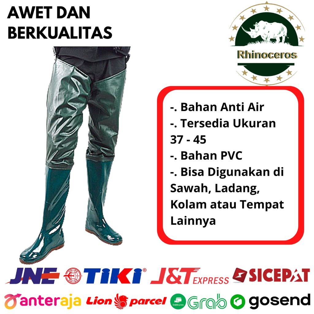 Sepatu Boots Pria Wanita Celana Sawah 75 CM Anti Air Sepatu Keong Elastis