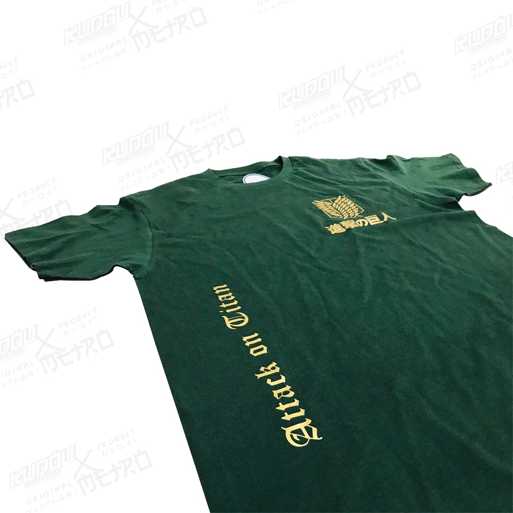 Tshirt Anime Attack On Titan Forest Green Gold Shingeki no Kyojin SNK AOT