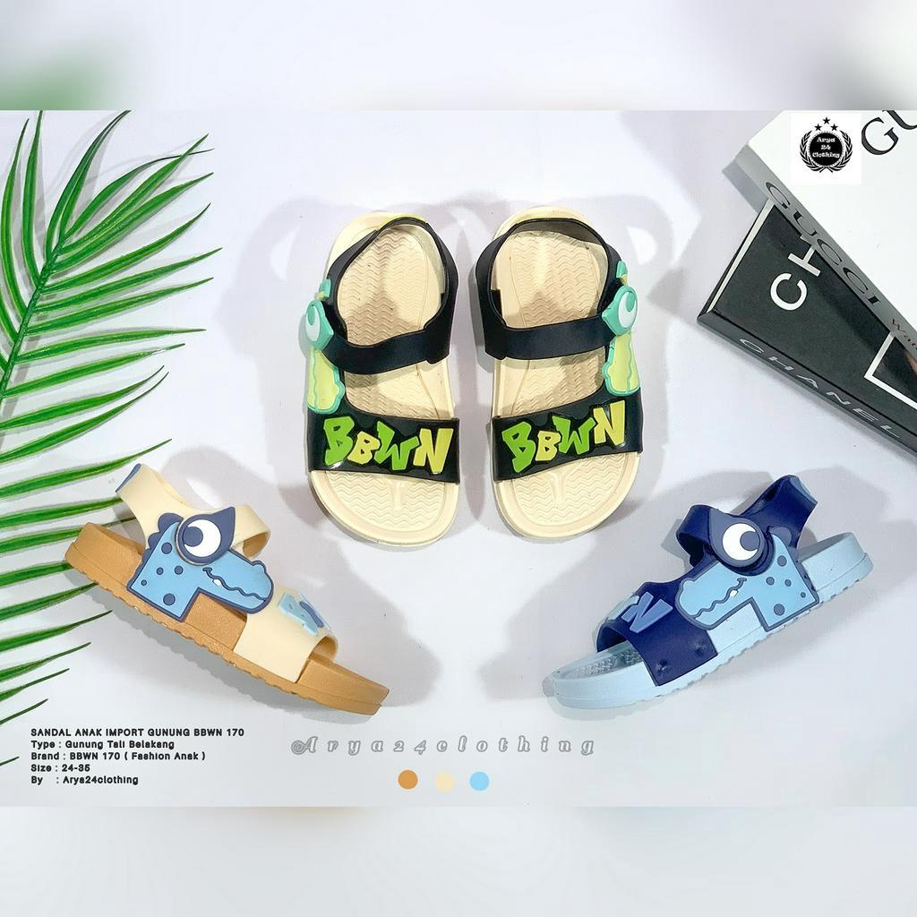 TERBAU Sandal Gunung Import BBWN N33 Bahan Karet Jelly-Sandal Gunung Import Anak Laki-Laki model motif terbaru