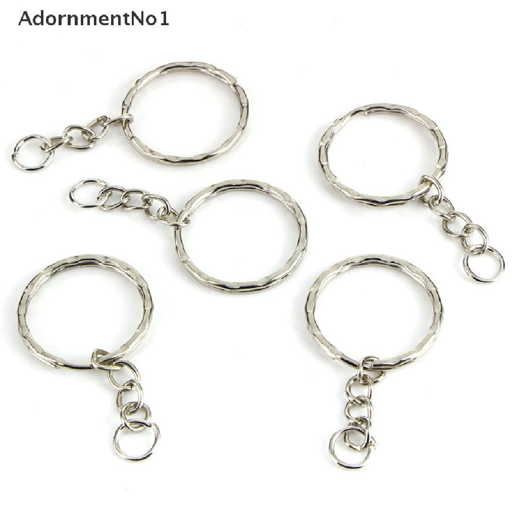 (AdornmentNo1) 50pcs Ring Gantungan Kunci Silver 25mm DIY