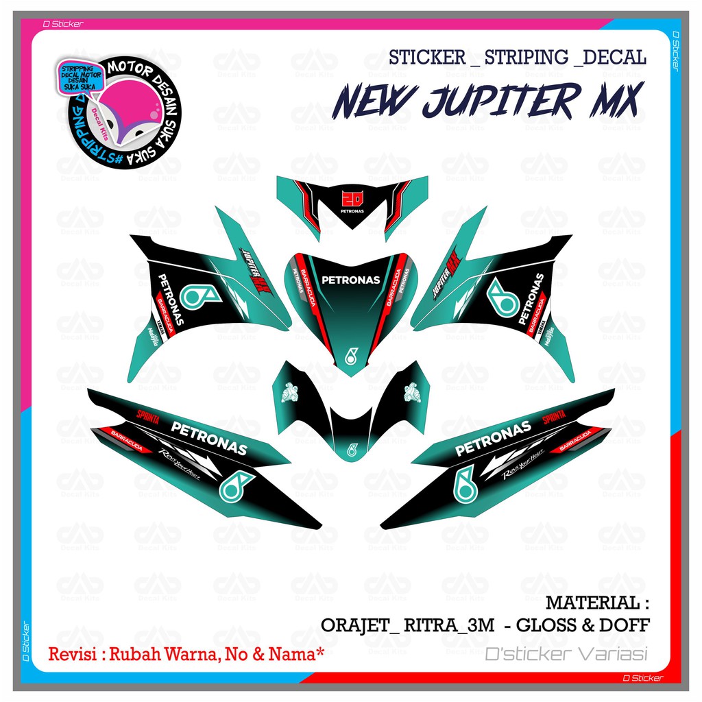 DECAL STICKER FULL BODY NEW JUPITER MX PETRONAS