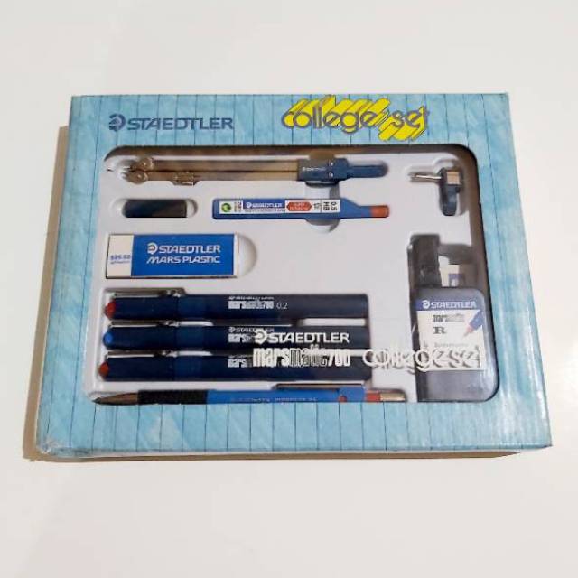 Satu Paket Pena STAEDTLER Marsmatic 700 College Set 3 Pen - White