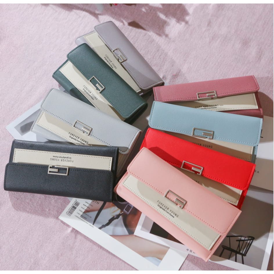 (COD) Dompet Lipat  Dompet Panjang Wanita Import Quality MALL SHOPPING