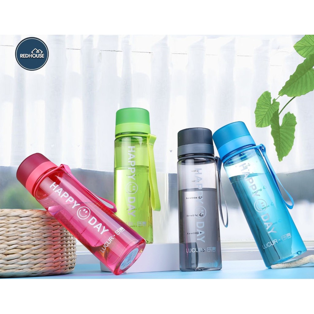 RED HOUSE BOTOL MINUM BAHAN PLASTIK  LK-2062 （430ML）