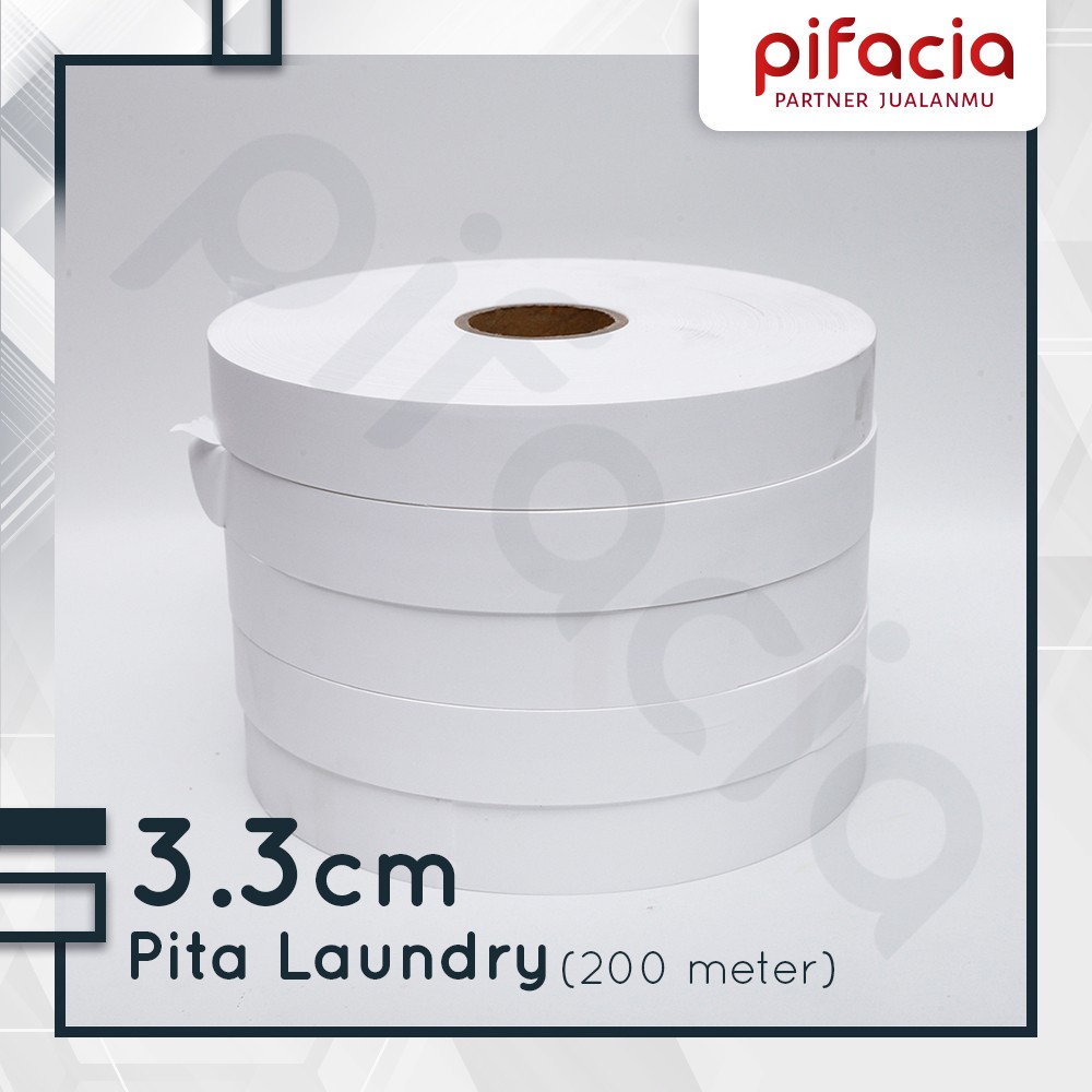

PIFACIA Pita Label Laundry/Taffeta Label Penanda Roll Kain Kertas 33 mm 200 meter