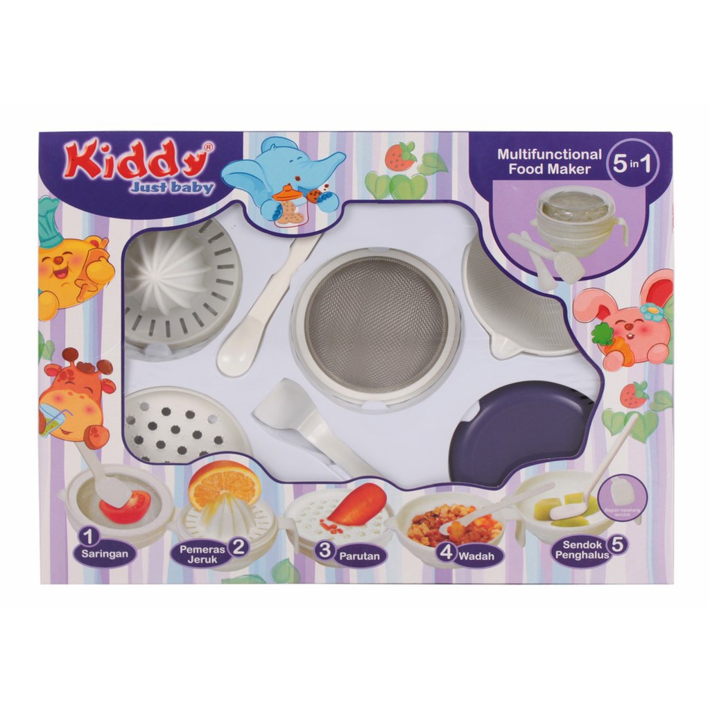 Kiddy Food Maker - Peralatan Mpasi - Gift Set Free Packing Bubble Wrap Aman / 85001