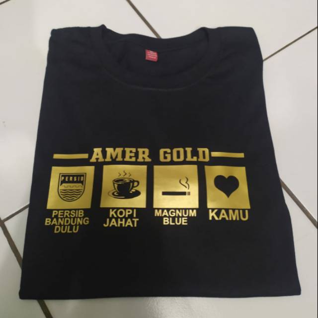 Kaos distro murah~kaos PERSIB~Kaos AMER GOLD