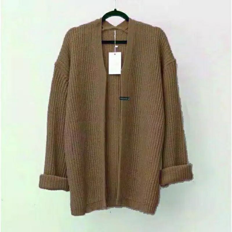CARDIGAN RAJUT BERSKA PREMIUM TERLARIS MKM-Brounze