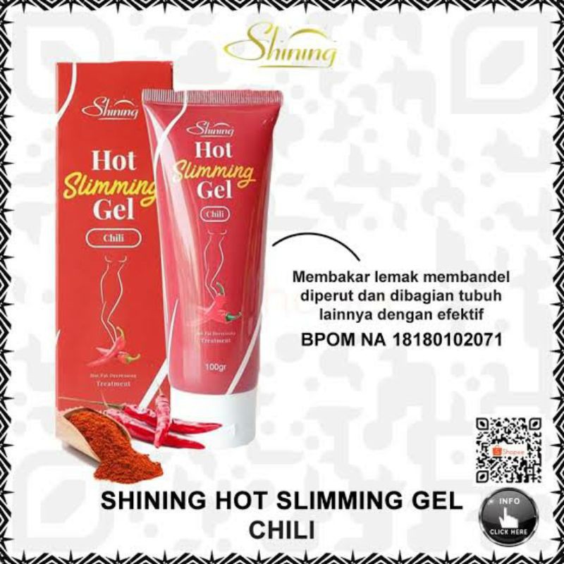 SHINING HOT SLIMMING GEL BPOM ORIGINAL PELANGSING PEMBAKAR LEMAK