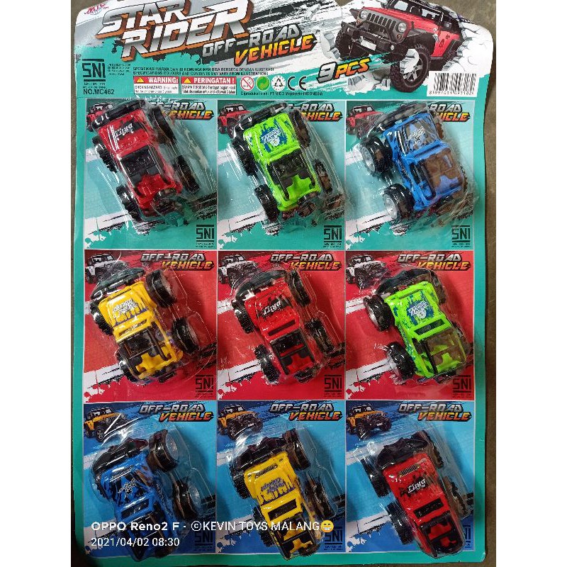 MAINAN MOBIL JEEP OFF ROAD STAR RIDER ANAK / MAINAN MOBIL JEEP PULLBACK - MC462