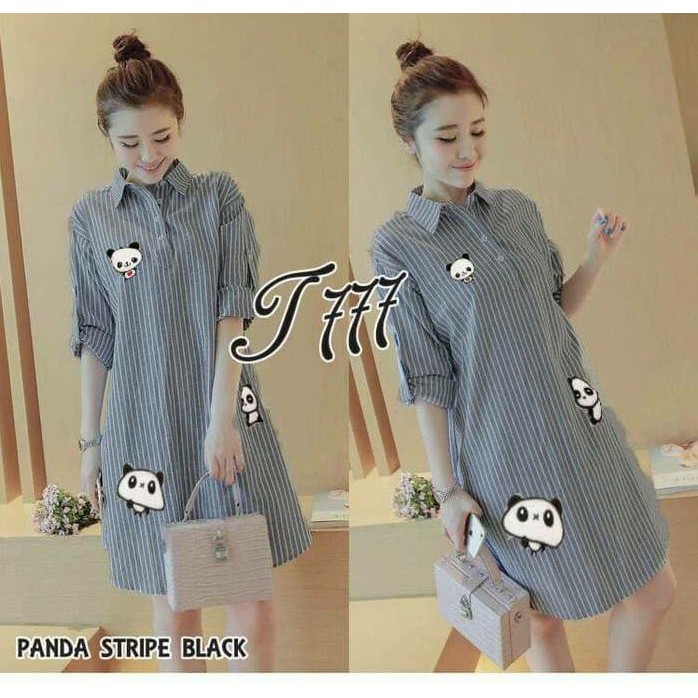 Stripe Panda Tunik Lexoir Baju Grosir Tanah Abang High Quality