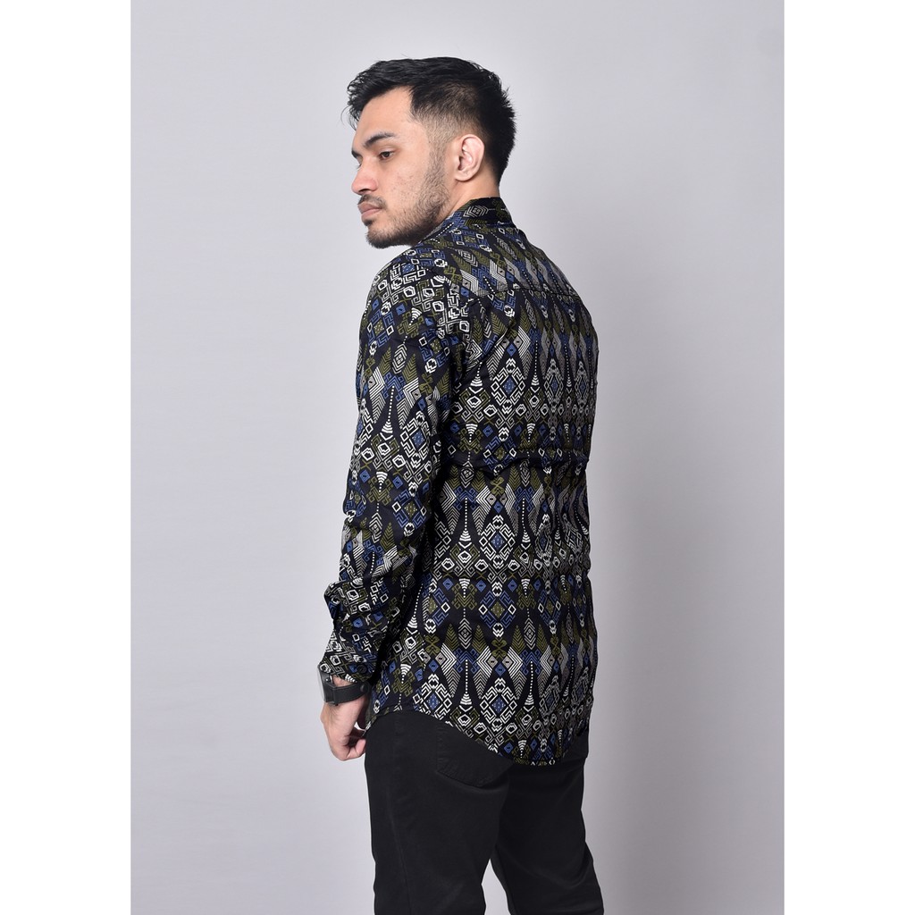 Babedo Kemeja Batik Pria Slim Fit Lengan Panjang Premium Motif Torpedo