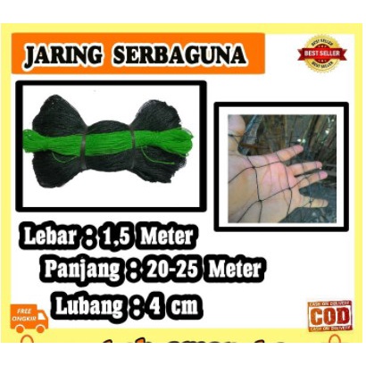 Jaring Ayam (PANJANG 20-25M X LEBAR 1.5 METER)Jaring Pagar Ayam Jaring Pembatas Nylon waring jaring