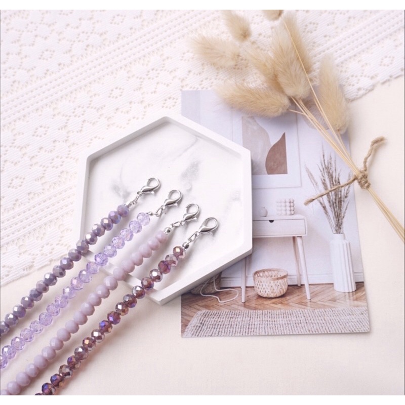 Konektor masker / Pengait Masker crystal premium / Tali masker hijab