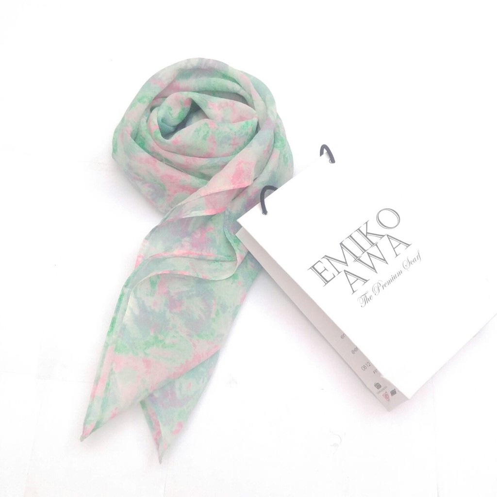 TERLARIS Kerudung Segiempat Motif Emma / Hijab / Jilbab / Emikoawa / Organza