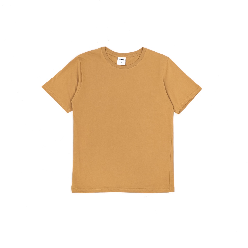 ZION Basic Kaos Polos Cotton Combed 24s - Almond Brown