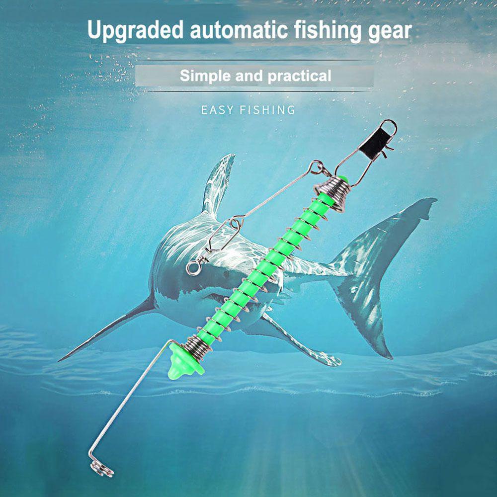 Agustina Pengait Pancing Otomatis Tackle Barang Stainless Steel Spring Fish Lure Aksesoris