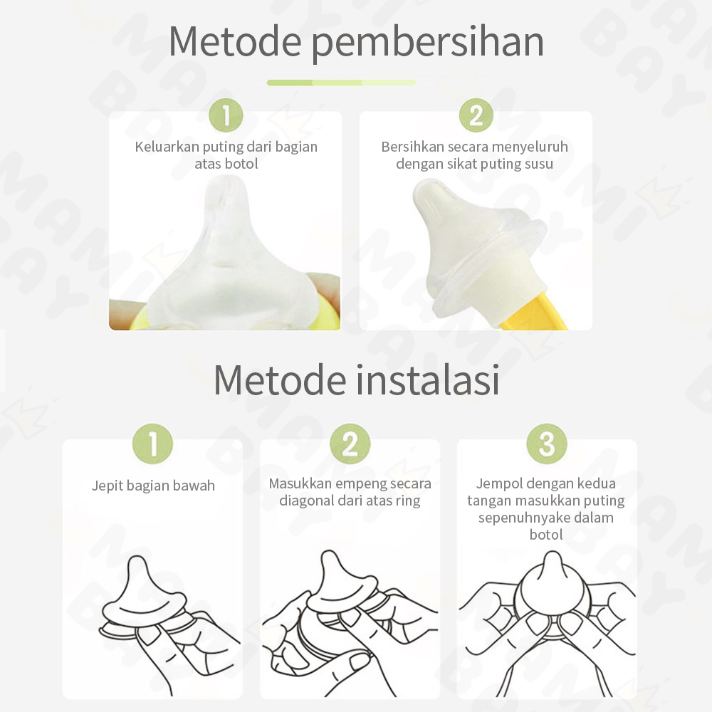Mamibayi Dot bayi untuk pigeon mengganti nipple dot bahan silikon 5cm-2
