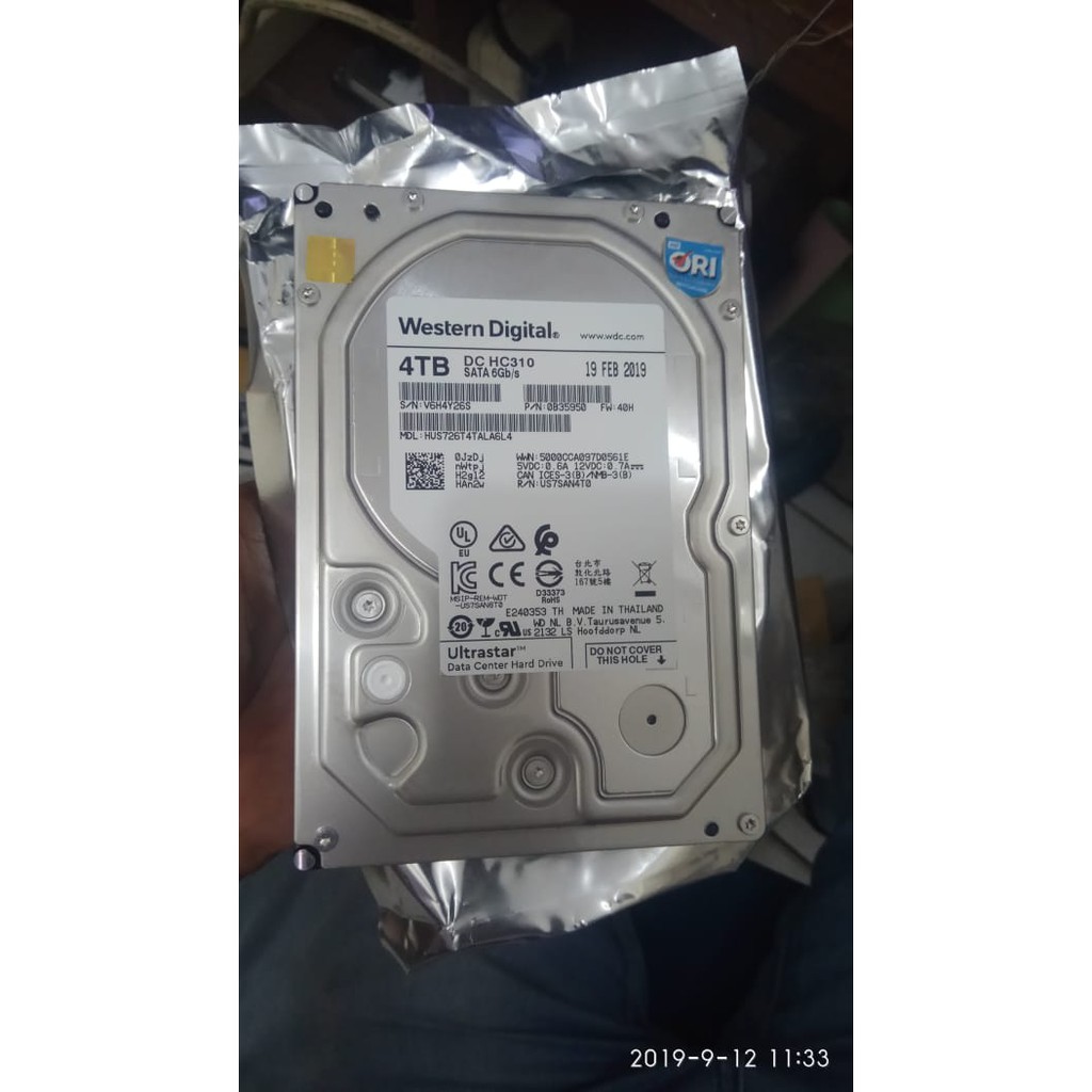 WD Ultrastar 4TB HC310 3.5" Hard Disk Harddisk HDD - HUS726T4TALA6LA