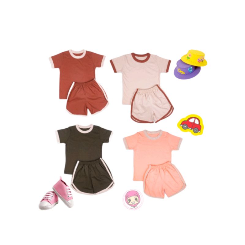 setelan baju Bayi katun /setelan baju anak 0- 3 tahun