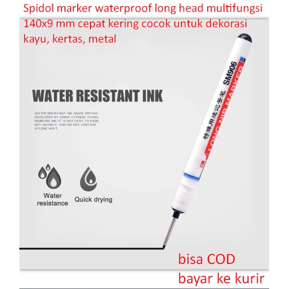 

Spidol marker waterproof long head multifungsi 140x9 mm cepat kering cocok untuk dekorasi kayu, kertas, metal