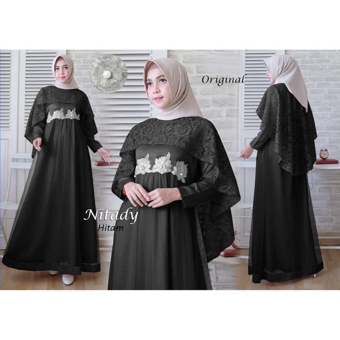 Baju Busana Muslim Wanita Gamis Syari Pesta Maxi Nitady Tile Terbaru