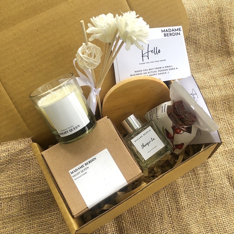 

⚡BIG SALE NATAL⚡Gift Set Scented CandleReed 60gr Rosella | Hampers Reed Diffuser Wedding Gift | Kado Ultah Nikah | Wedding Hampers