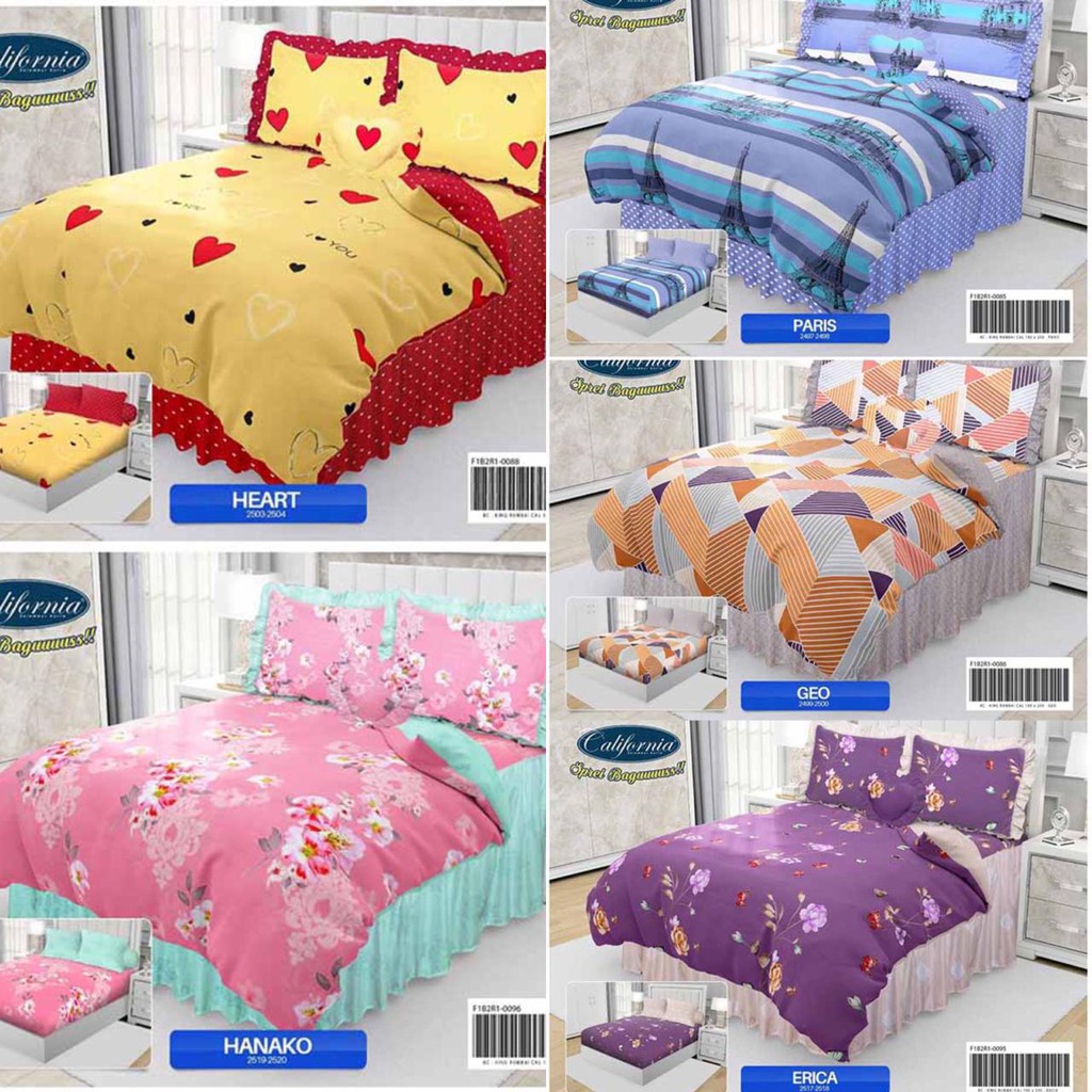 [ New Edition ] Sprei California Rumbai King 180x200 Edisi Januari 2021