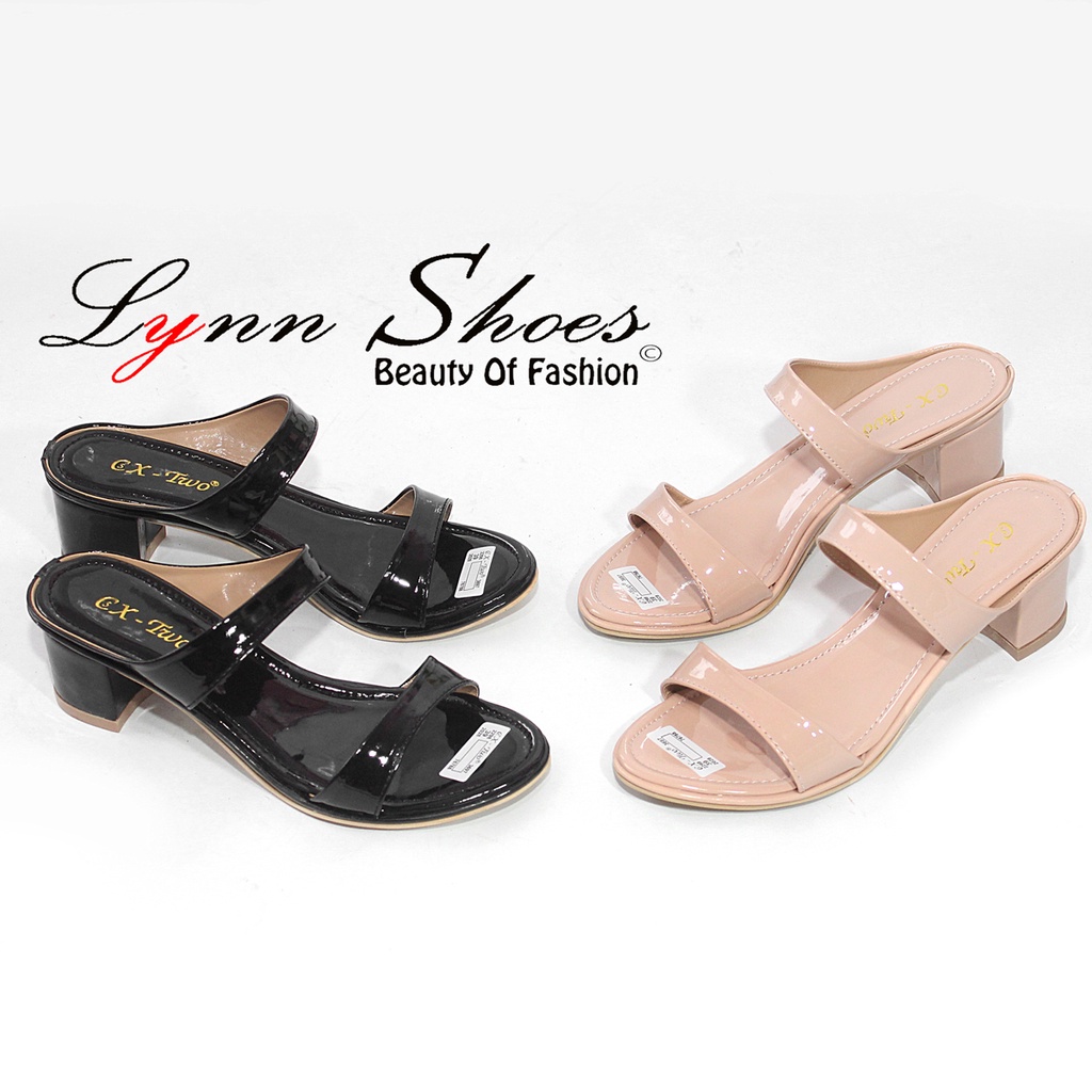 Lynn Sendal Heels Simple Wanita HL23C - Cream / Hitam