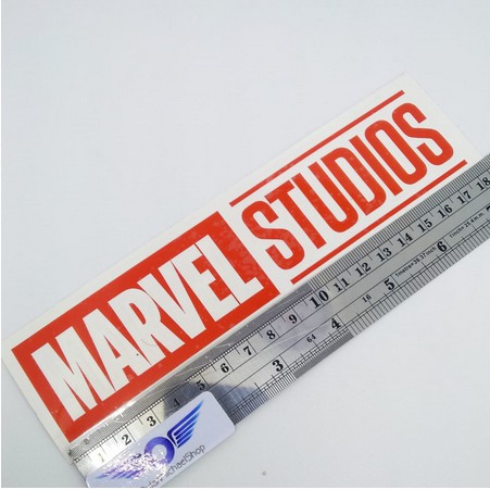 Stiker Marvel Studios Logo Sticker Motor Mobil Laptop Helm 18 cm