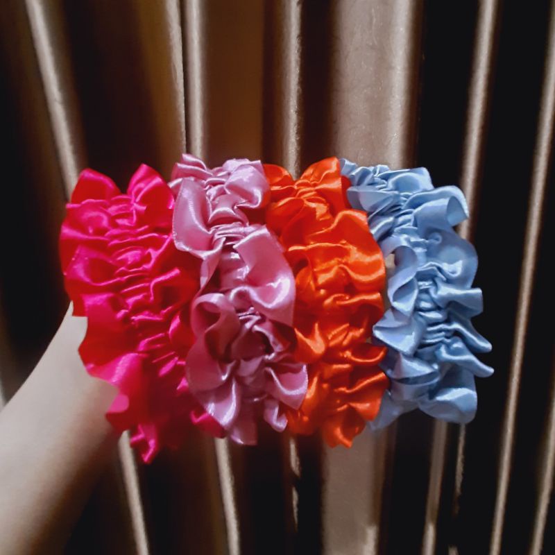 WMS BANDO RUFFLE KOREA PITA SATIN GLOSSY ANTI PATAH