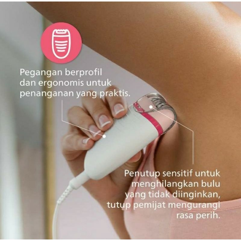 Philips Epilator BRE255 Pencabut Bulu Wanita Philips BRE 255 Original Garansi Resmi