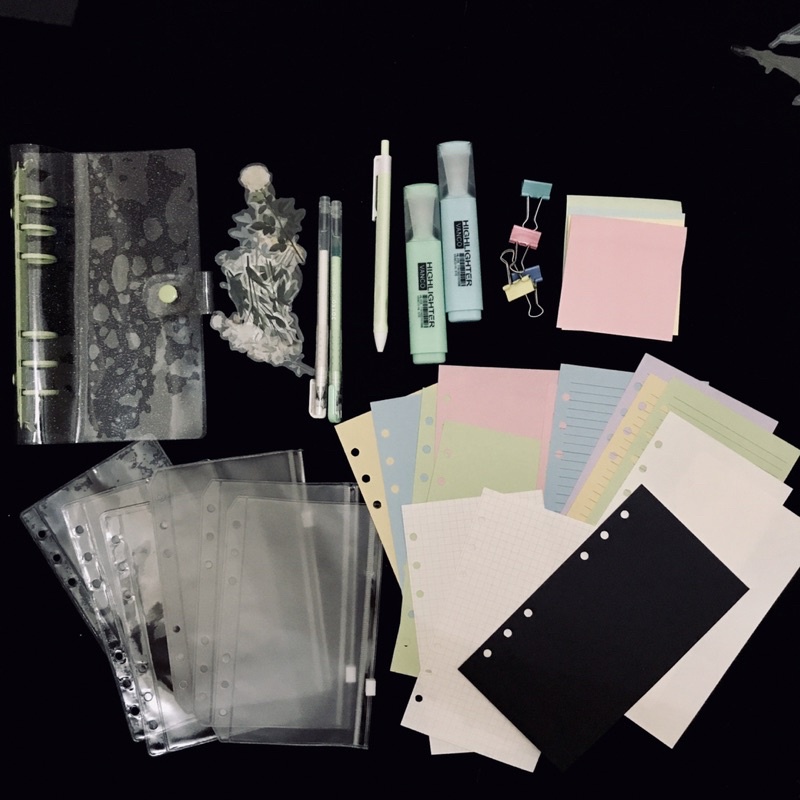 

BUNDLING MURAH A6 Binder Glitter PVC Jelly Cover Case/Binder A6 Sidoarjo/Binder Glitter/ Binder Keuangan
