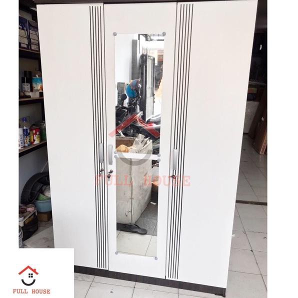 KODE 2989 Lemari  Pakaian  Putih Olympic Vhia Bagus Murah 