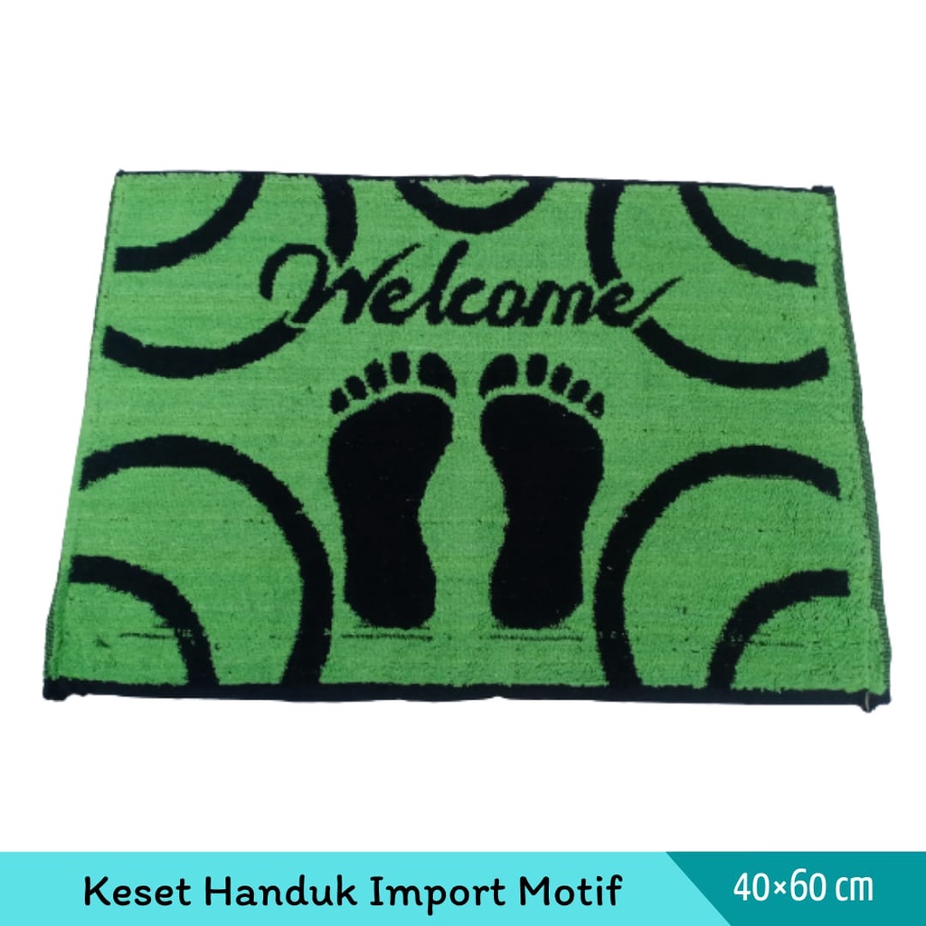 Keset Handuk Motif Salur / Keset Stripe dengan Ukuran 40x60cm - 100% bahan Katun Lembut