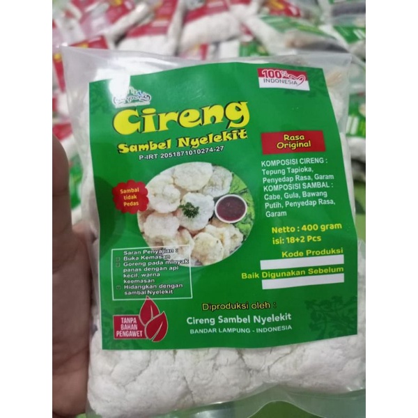 

cireng sambal nyelekit sambal sedang