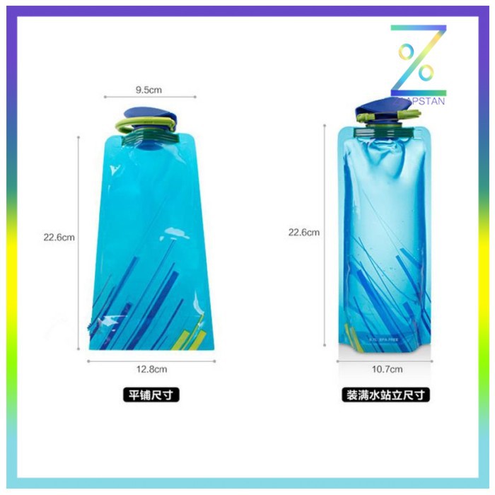 TaffSPORT Botol Minum Lipat 700ml - S29 - Blue