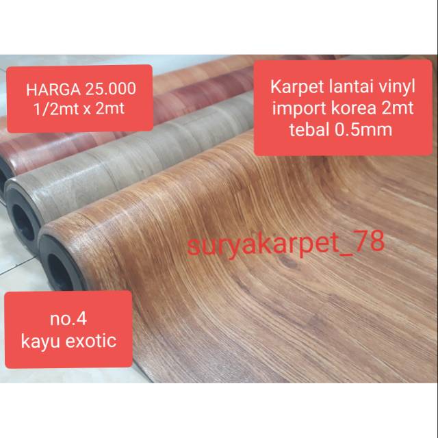best seller karpet lantai vinyl  korea import lebar 200cm tebal 0 5mm harga per 1 2 mt x 2mt