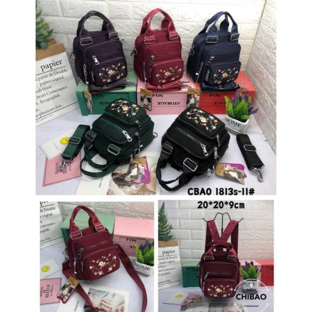 Tas chibao bordir bunga CBAO 1813-011&quot;S