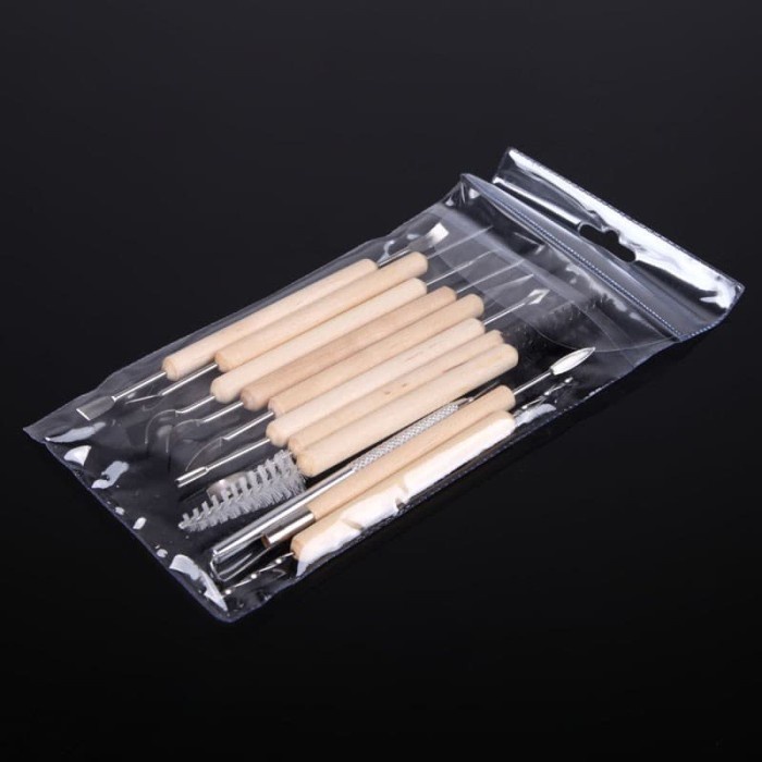 UKIR-ALAT- ALAT UKIR KERAMIK/CLAY/LILIN/SCULPTURE GAGANG KAYU (11PCS, 21FUNGSI) -ALAT-UKIR.