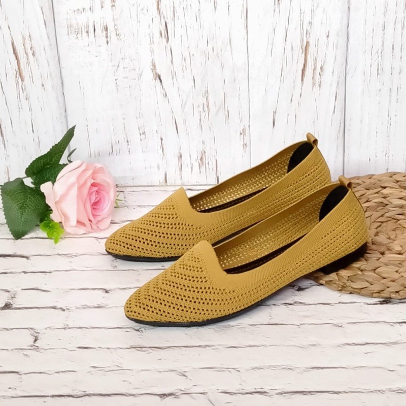 Kayzineva | CC08 Sepatu Wanita Rajut / Flat Shoes Wanita Terlaris / Sepatu Wanita Kekinian / Sepatu Wanita Terbaru