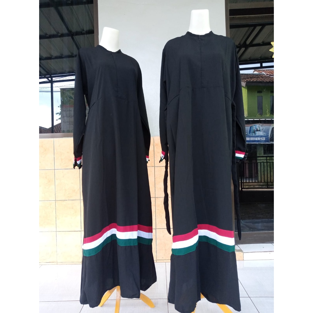 [BRAND HUSNA HIJAB] Gamis Palestine Free Cadar / Set Gamis Palestina Free Cadar