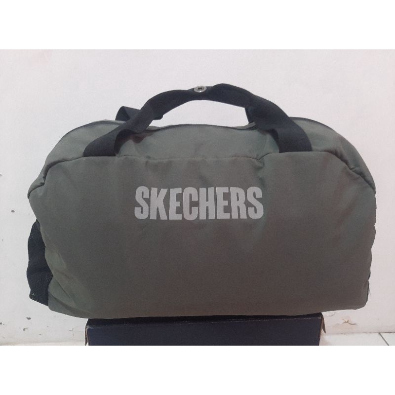 Tas Skechers Redwood Duffle Bag Green 100% Original