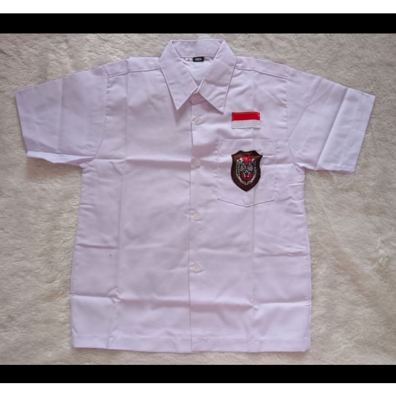 Seragam Sekolah Baju Pendek SD Putih merk ABBA Ready stok