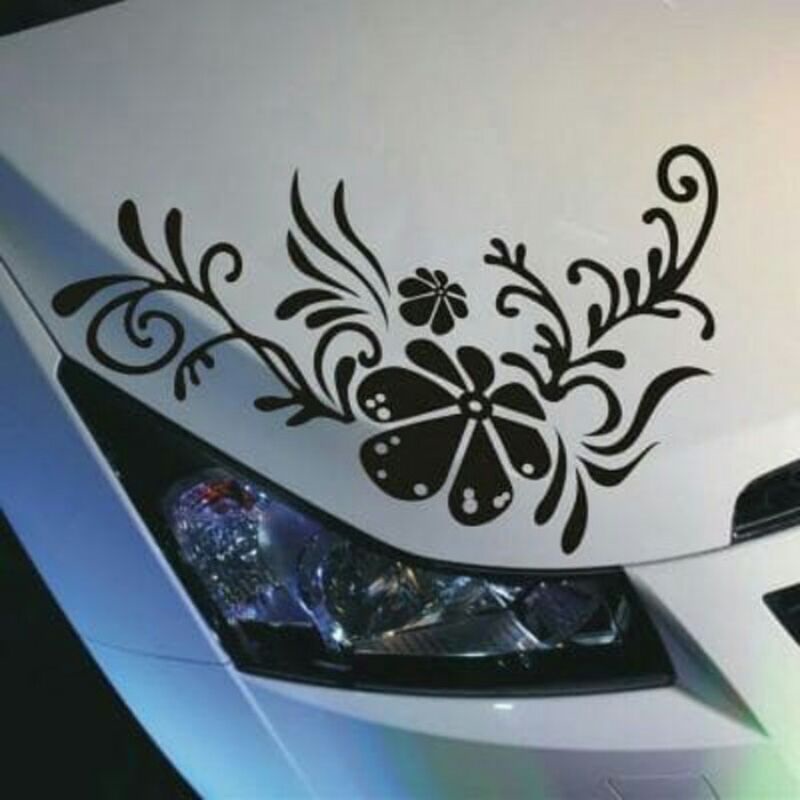 PROMO STICKER STIKER BUNGA STIKER MOBIL