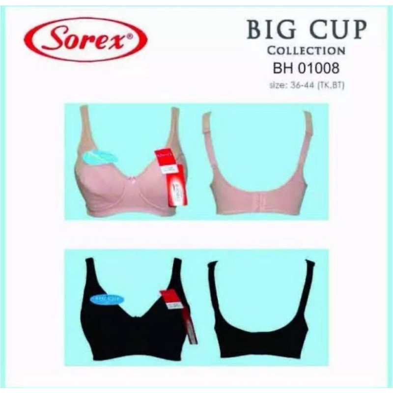 Sorex Bra Big Cup Collection (01008)BH Busa Tipis Tanpa Kawat Setara Cup D