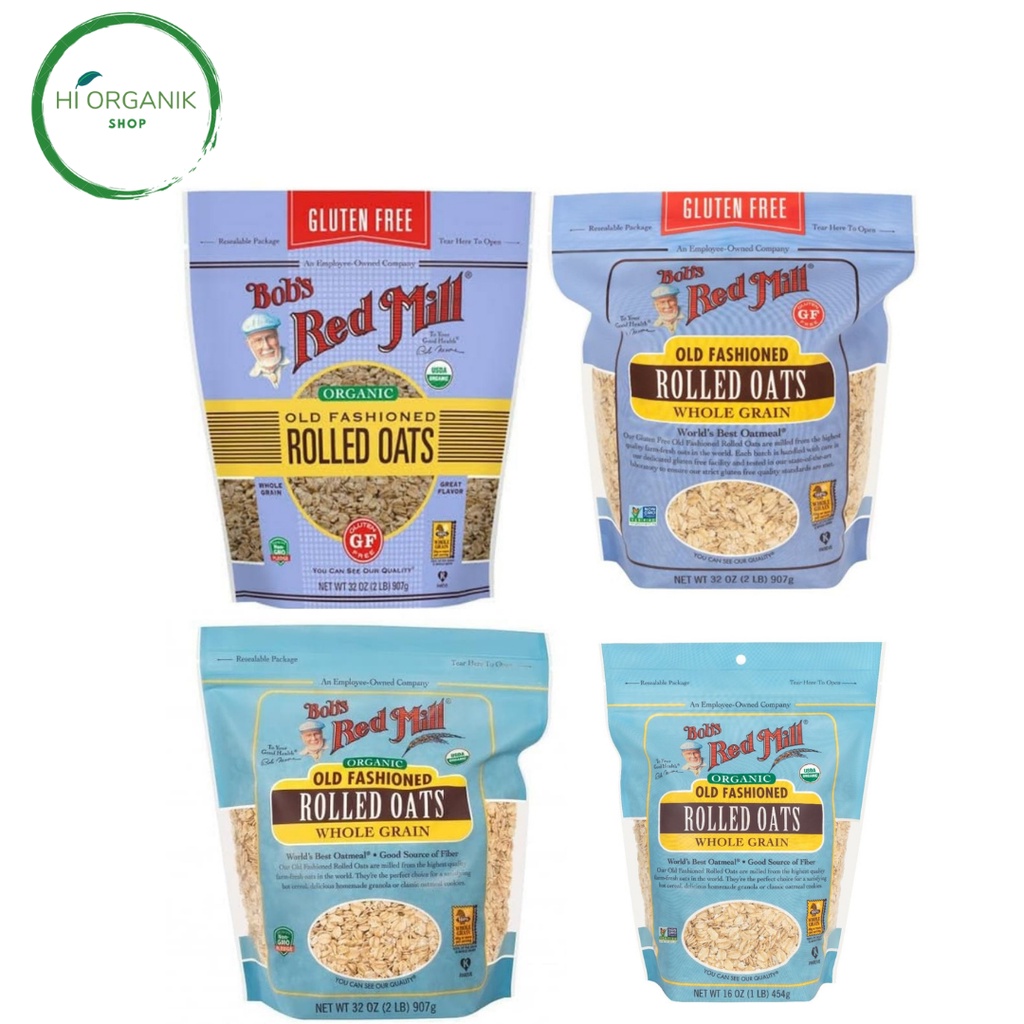 

Bob's Red Mill Old Fashioned Rolled Oats Organic GF 907 gr; Old Fashioned GF 907 gr; Old Fashioned Organic 907 gr; Old Fashioned Organic 454 gr