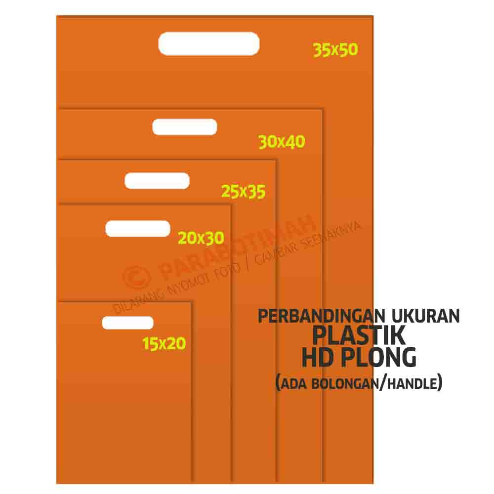 Plastik HD PLONG ada bolongan handle 15x20 harga per 100 lbr MURAH ready stock Bandung Kota